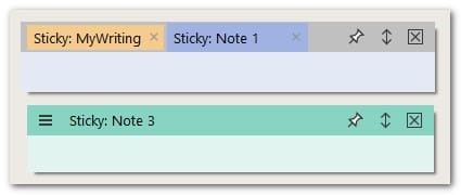 Grouped notes compared with the individual Sticky