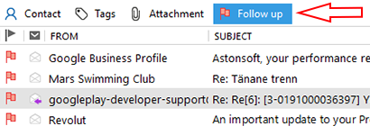 Quickly Find Emails Marked for Follow-Up